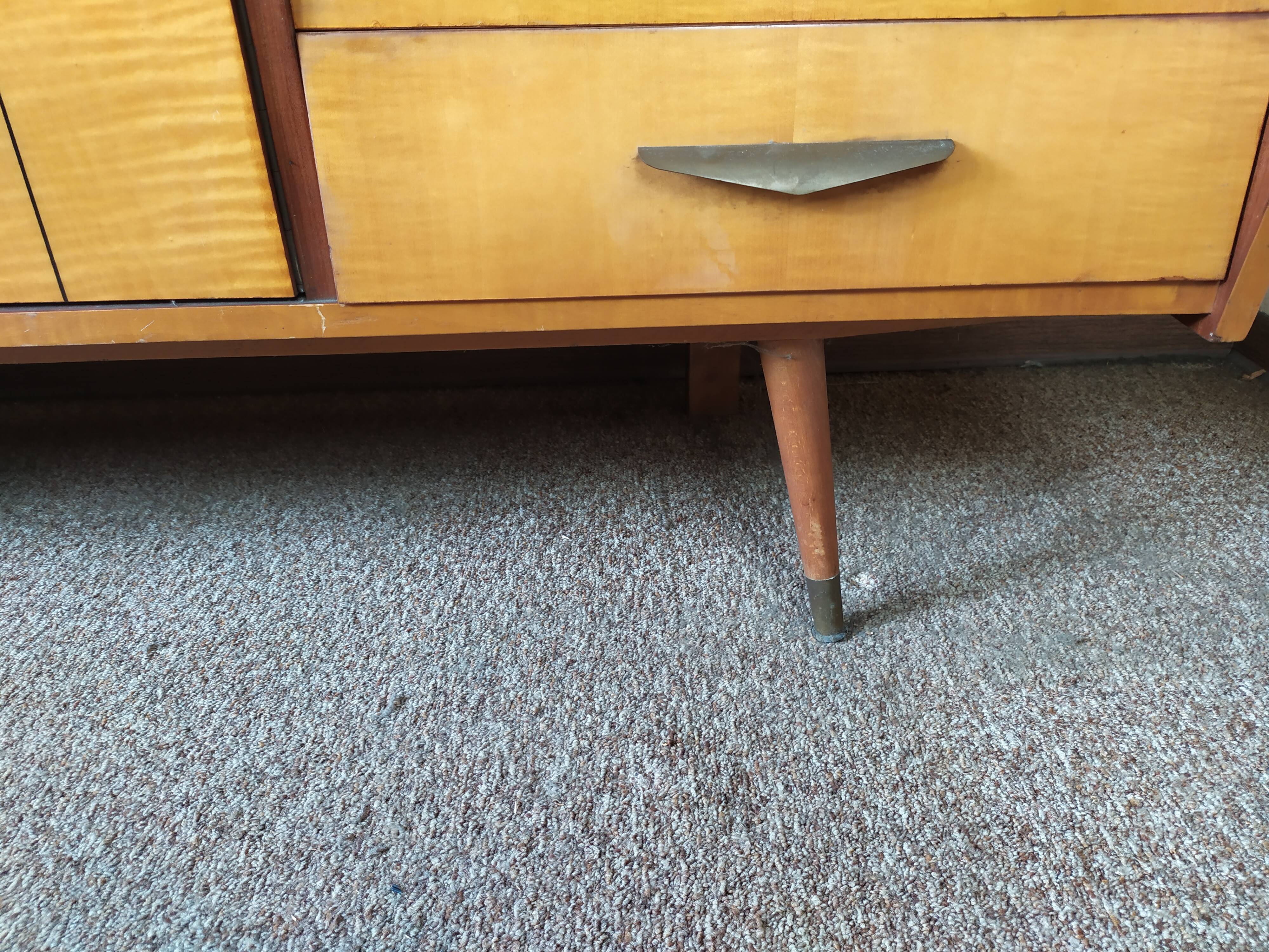 Scandinavian enfilade with showcase, compas foot