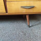 Scandinavian enfilade with showcase, compas foot