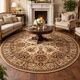 Circular oriental rug