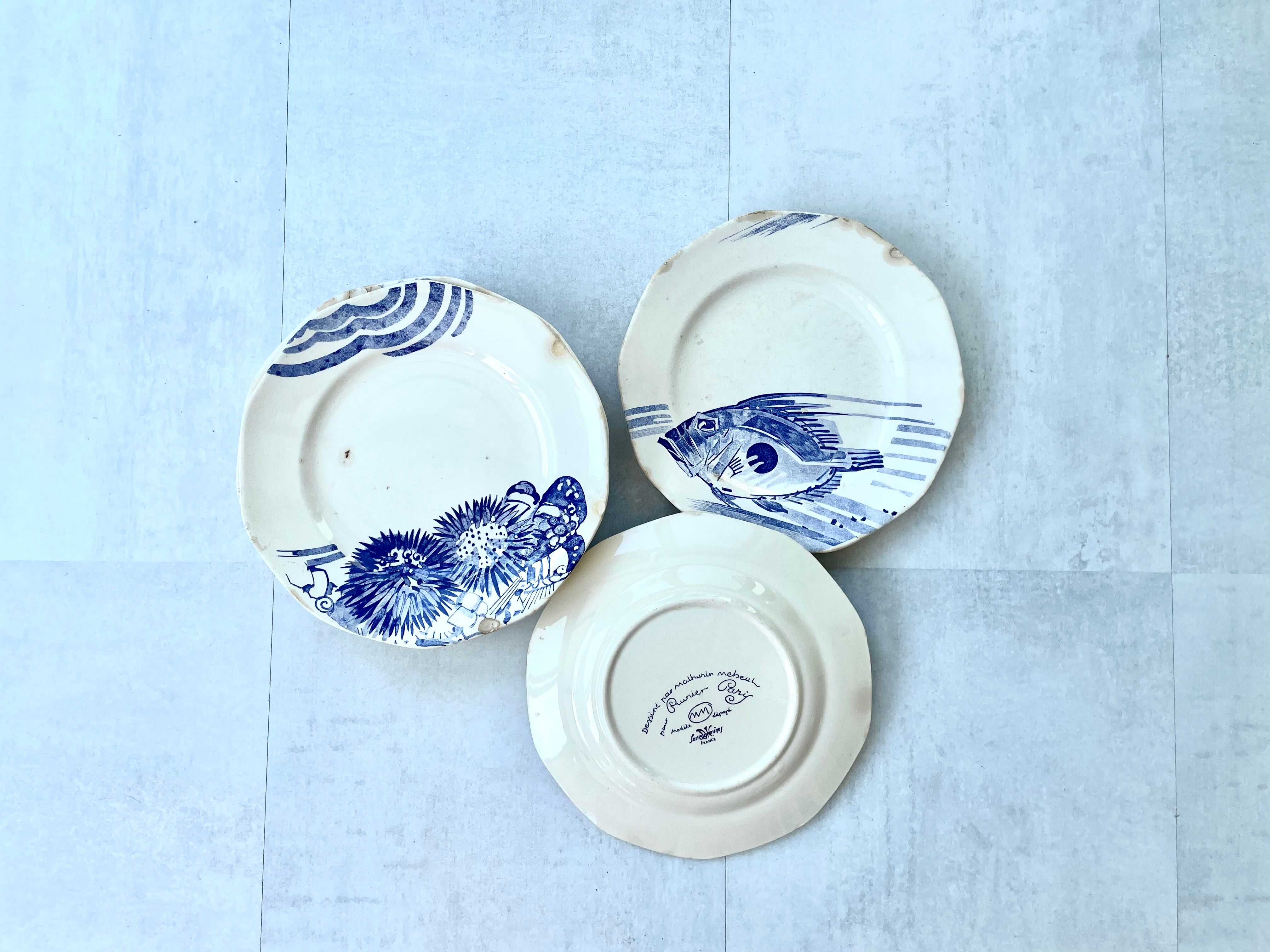 Suite of 7 plates - Mathurin Méheut