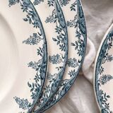 12 ironstone dinner plates “Florence” Longwy