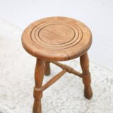 Tabouret vintage, tabouret bois, tabouret d'appoint, porte-plante