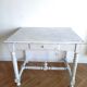 Henri II style desk in painted wood with trompe-l'oeil marble