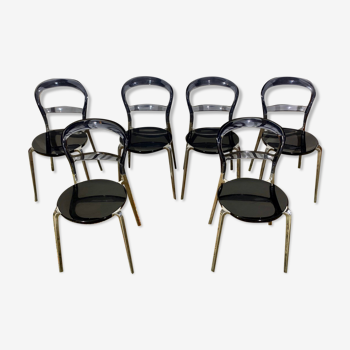 6 chaises signées Calligaris, Italie