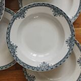 7 deep plates in iron earth Andrinople Saint Amand and Hamage