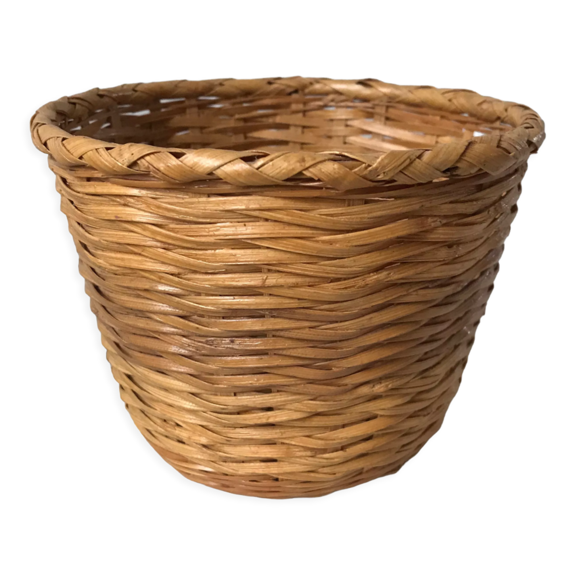 Rattan and bamboo pot cover 70s