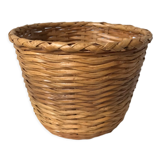 Rattan and bamboo pot cover 70s
