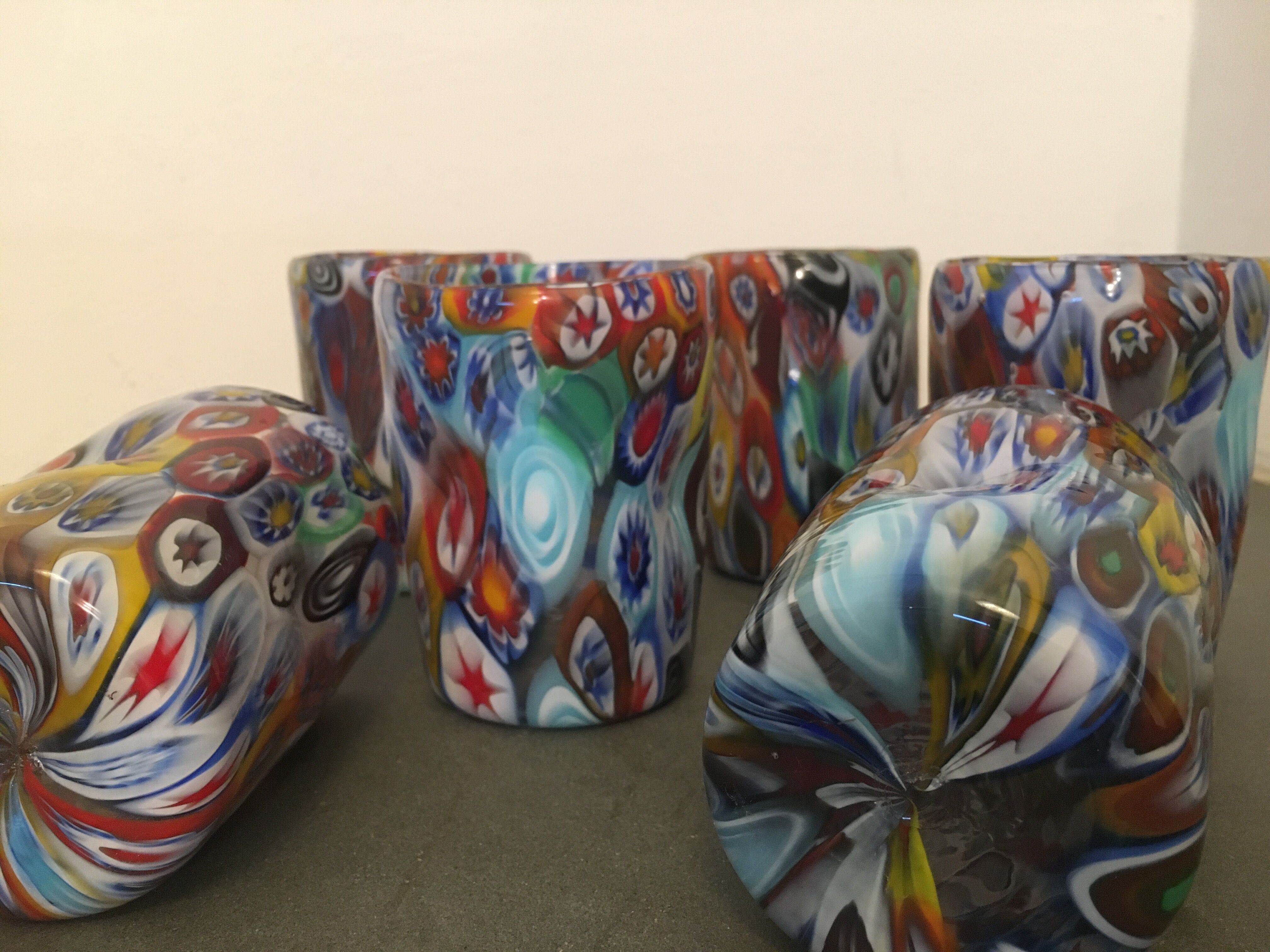 Set of 6 "Goto" water glasses from Murrisa in Murano glass, Italy