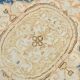Tapis persan vintage en laine noué main, style classique, motif floral, 300x368.