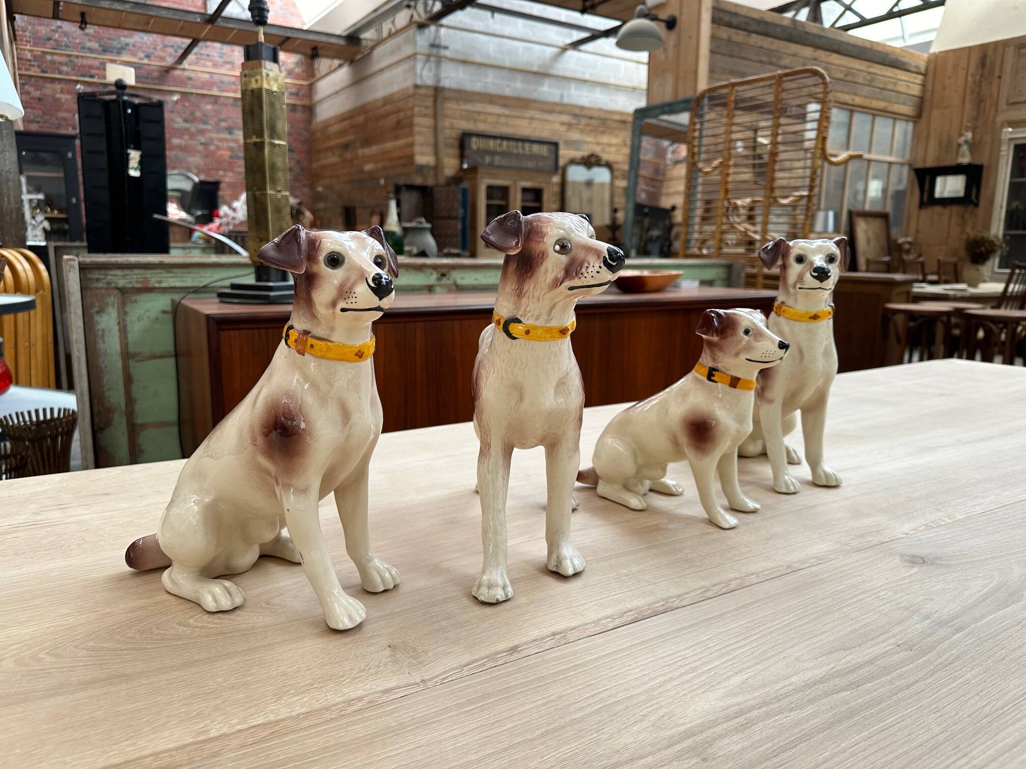 Series of dogs faience by desvres