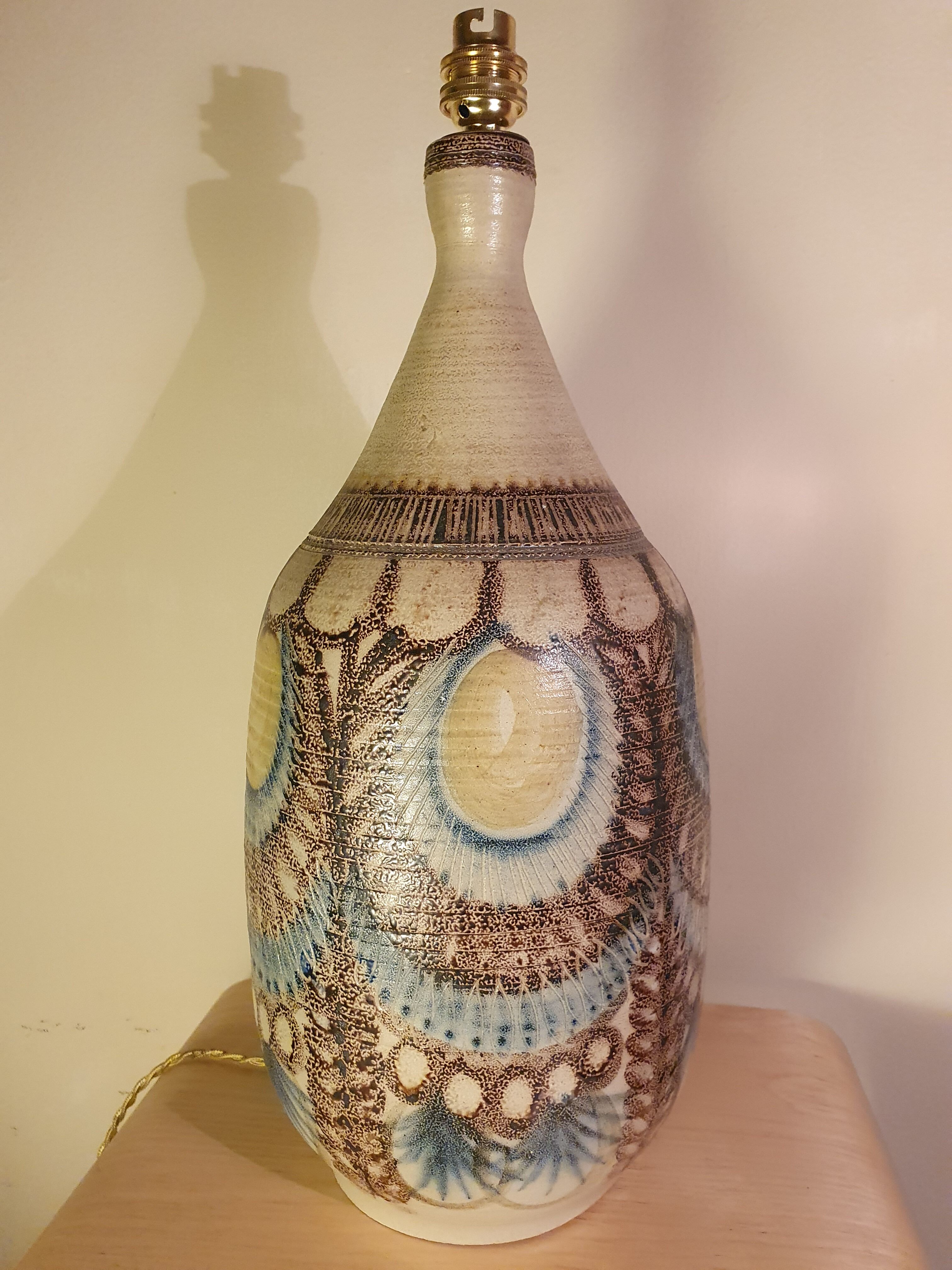 Ceramic lamp by Jean Claude Courjault