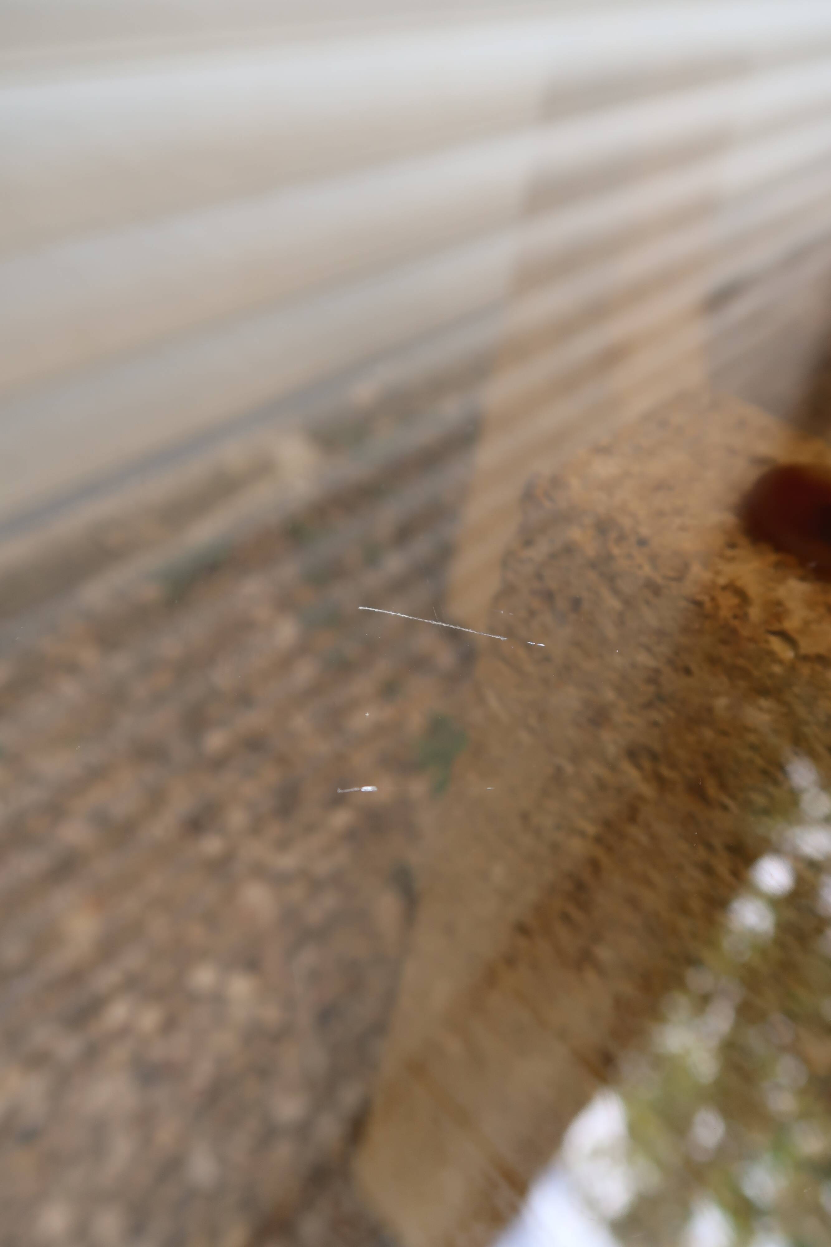 Large modernist coffee table smoked glass