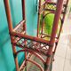 Antique rattan and bamboo coat rack