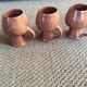 Series of 3 cups in sandstone