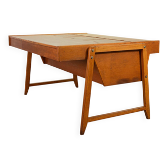 Bureau présidentiel design en bois de chêne Clausen et Maerus pour Eden, années 1960