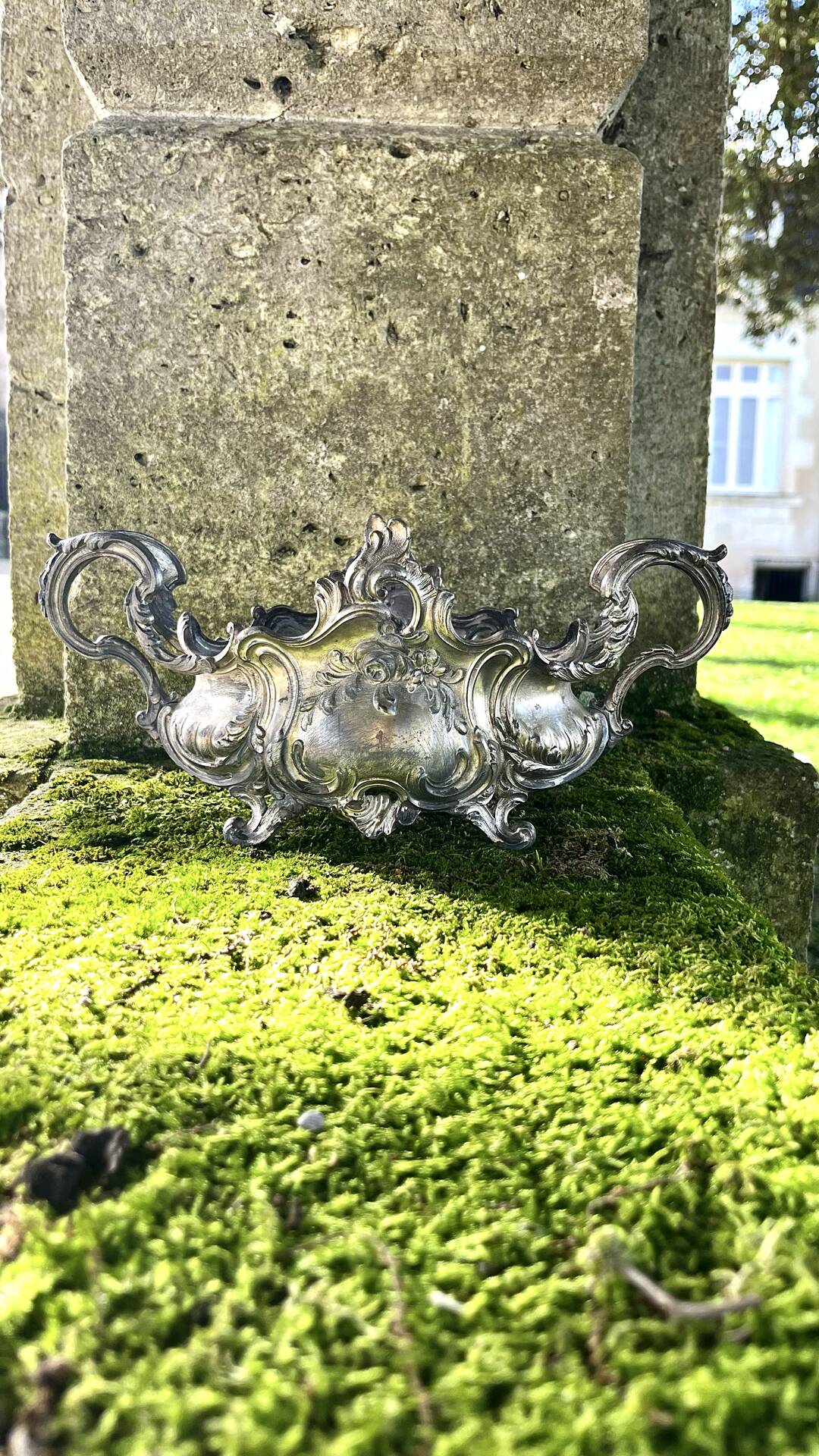 Silver Plated Jardinière, French Art Nouveau Centrepiece
