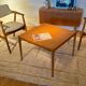 Vintage Scandinavian coffee table in golden oak "Evie"