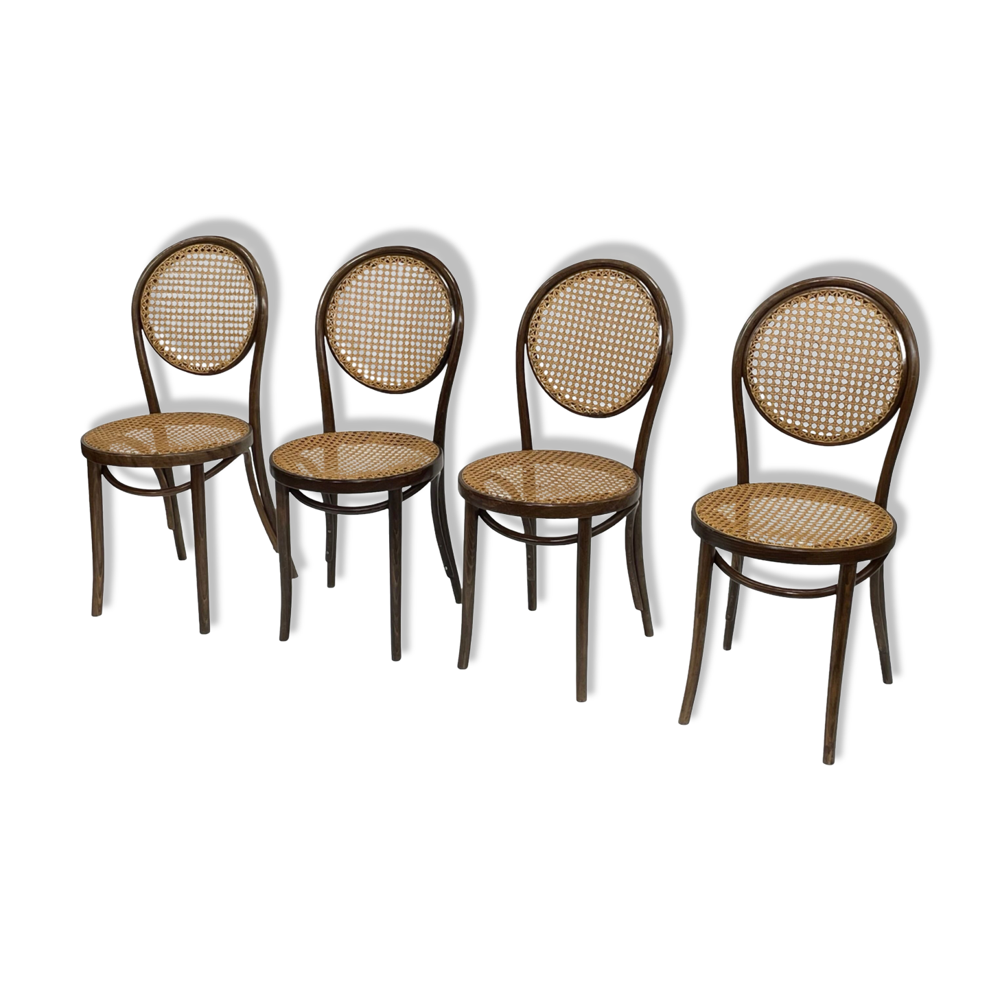 Ensemble vintage de quatre chaises Michael Thonet ZPM Radomsko Design