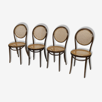 Ensemble vintage de quatre chaises Michael Thonet ZPM Radomsko Design