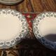 Set of 12 flat plates and 10 hollow plates in iron earth