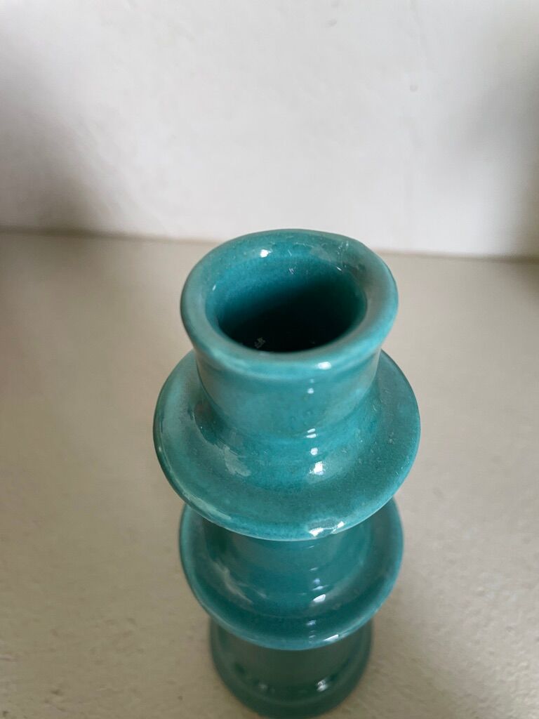 Ceramic candle holder in blue