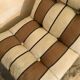 Vintage fireside chair and pouf circa 1980