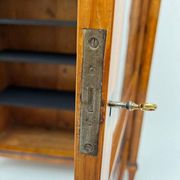 Biedermeier Display Cabinet in Cherry Veneer, Ash Burl, Austria, 1820s