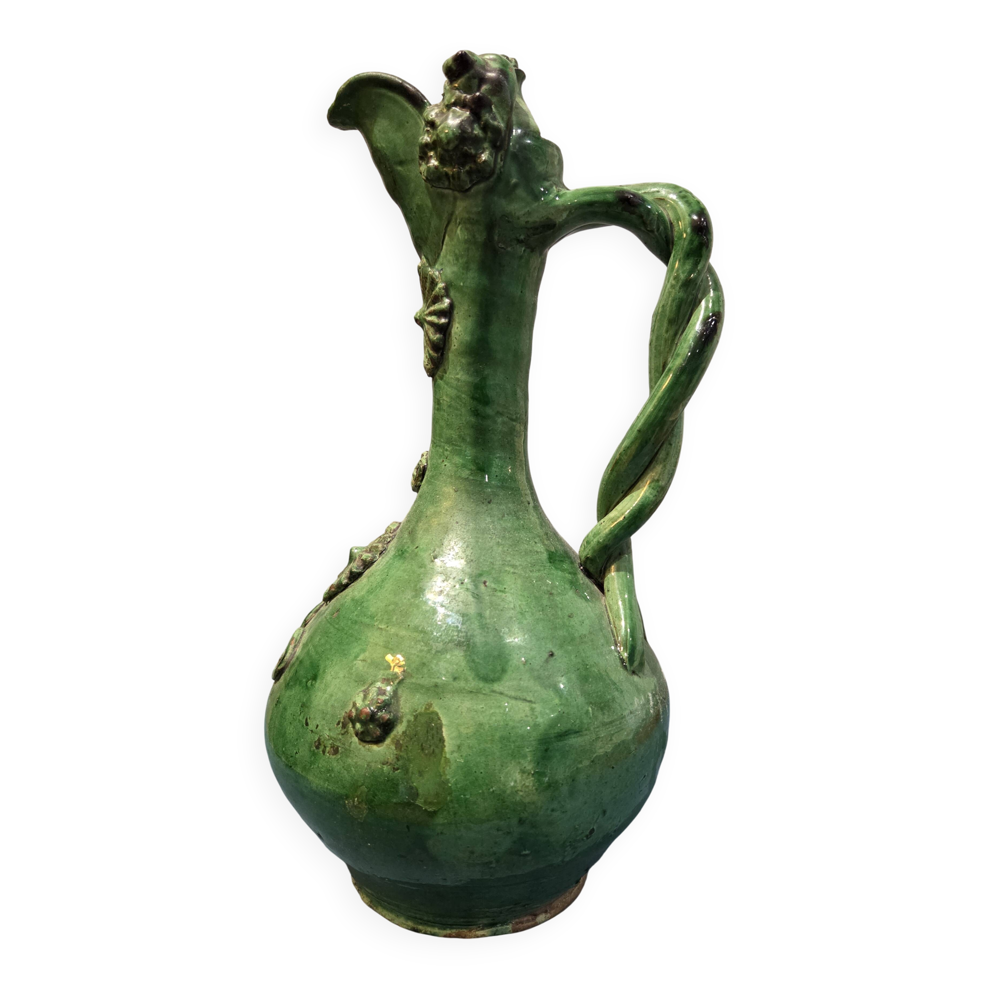 Large Collection Jug XL – Tamegroute Ceramics – Emerald Green