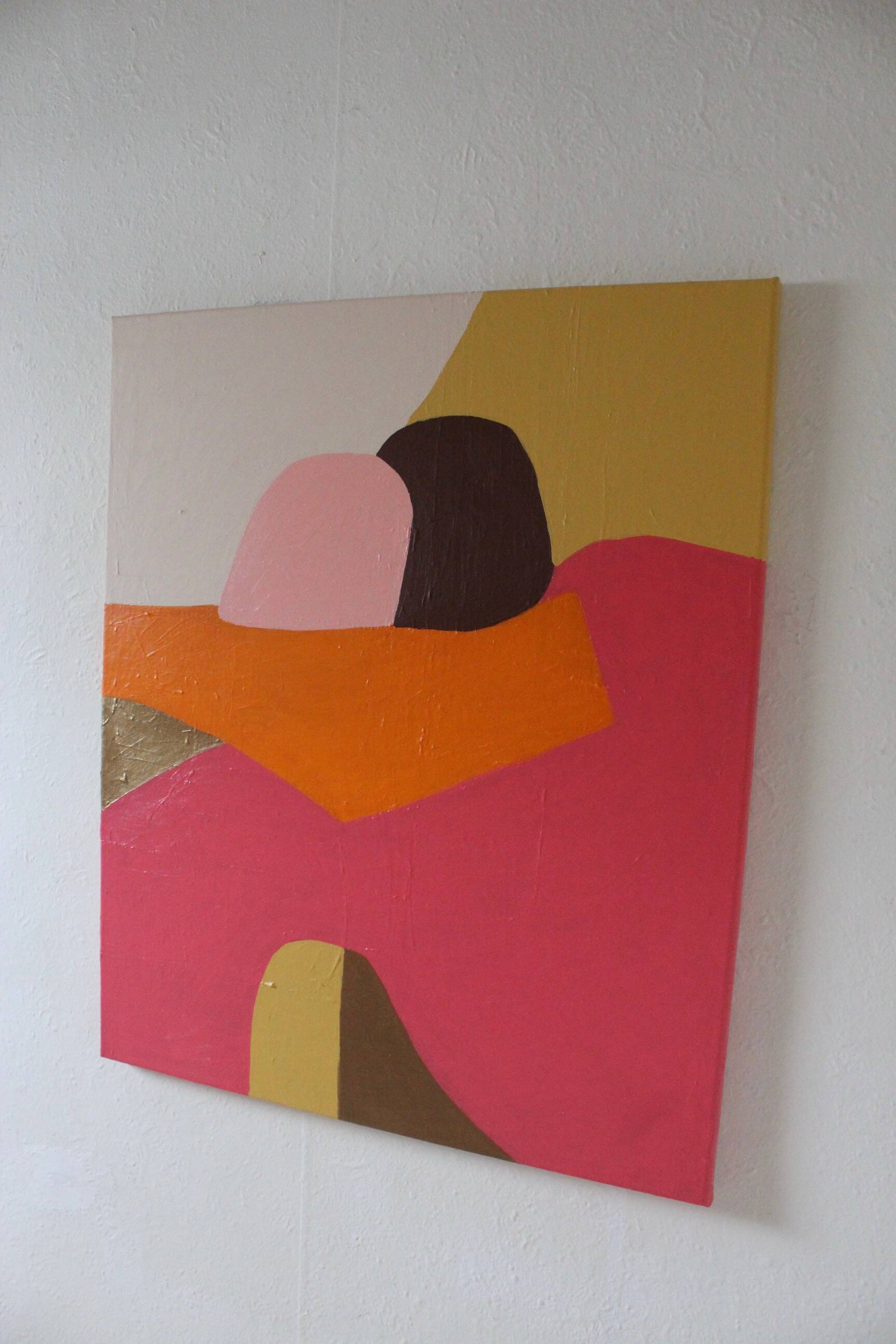Dans tes bras , peinture couple 55x45cm