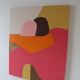 Dans tes bras , peinture couple 55x45cm
