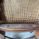 Set of 7 antique chairs canning and wood 1900s