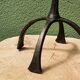 Brutalist wrought iron candle holder, Marolles workshops