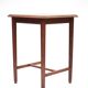 Wood table with marquetry, table with an antique parquet top, antique table.