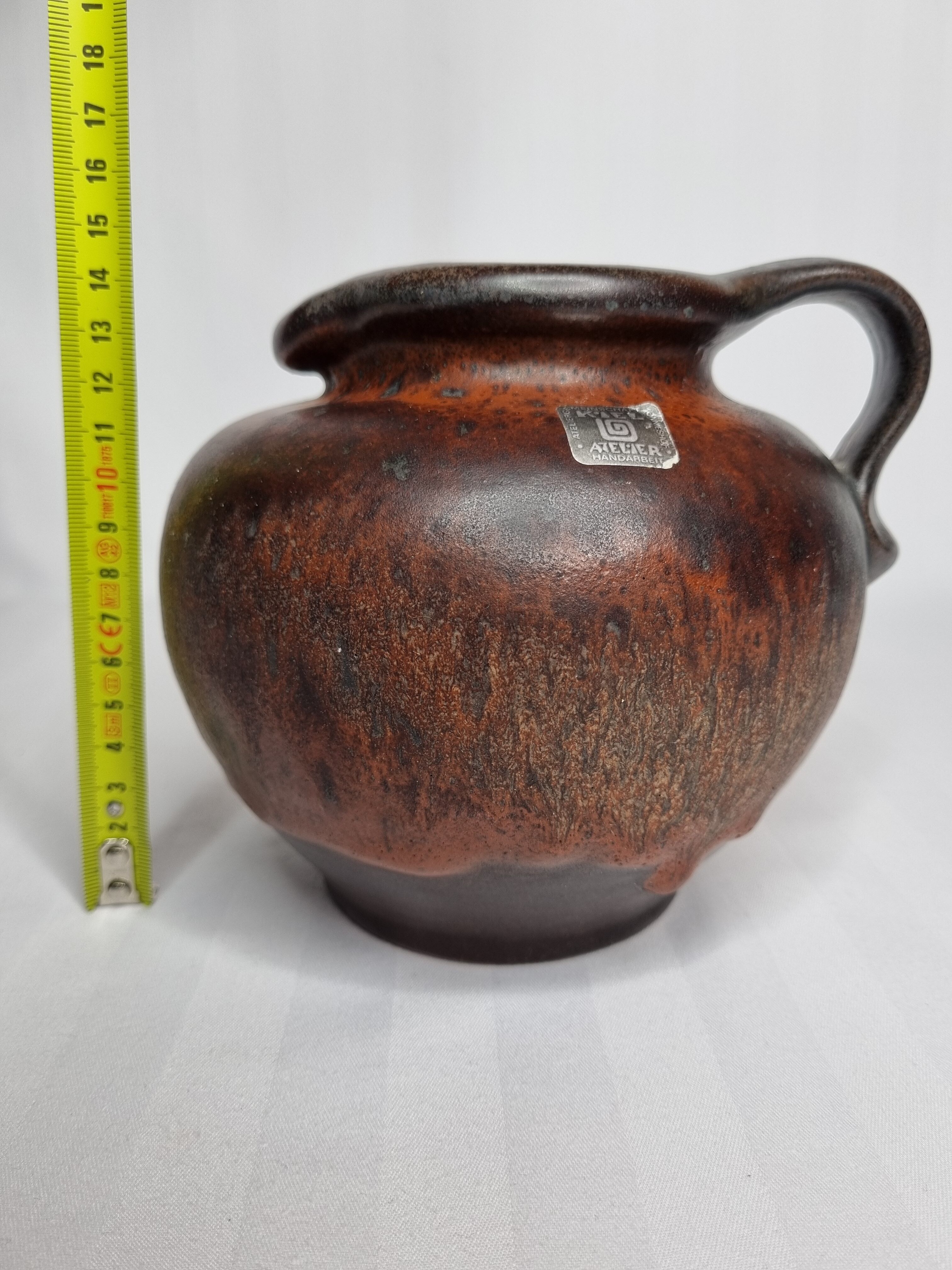 Vase West Germany Carstens Tonnieshof Keramik, 1960s-1970s, 14 cm