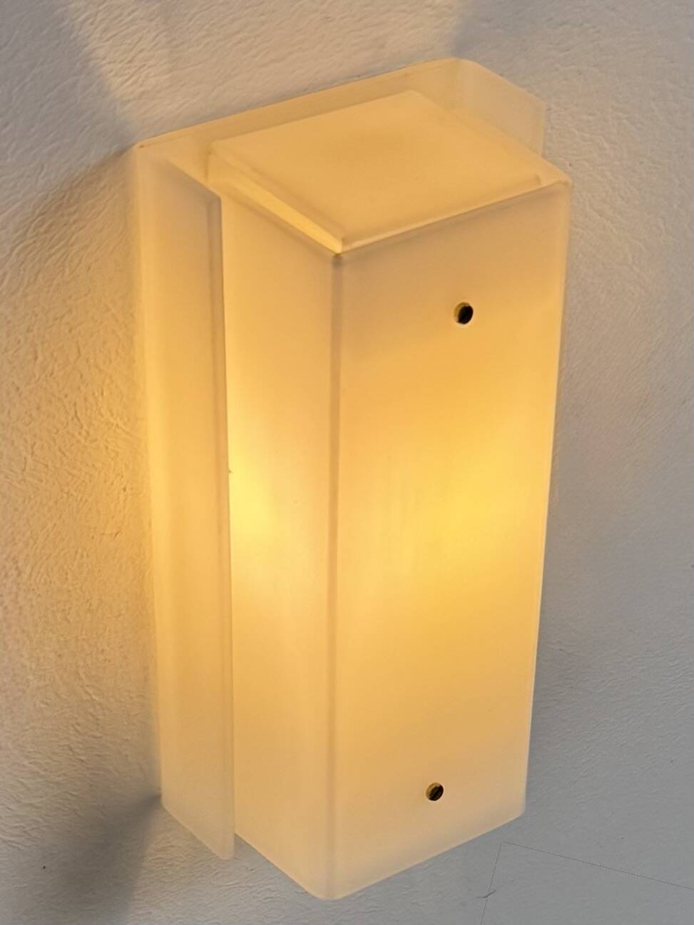 Pair of vintage Perspex wall lights, Italy, 1970.