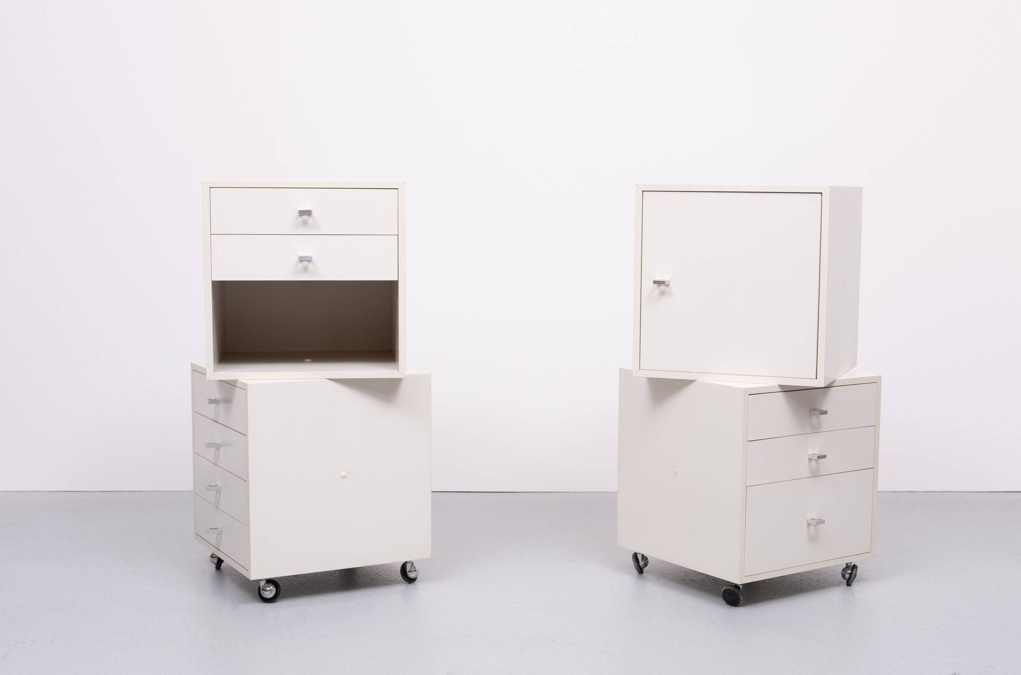 Pair of Q BUS cabinets by Cees Braakman for Pastoe, 1960s