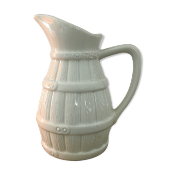 Pichet tonneau blanc