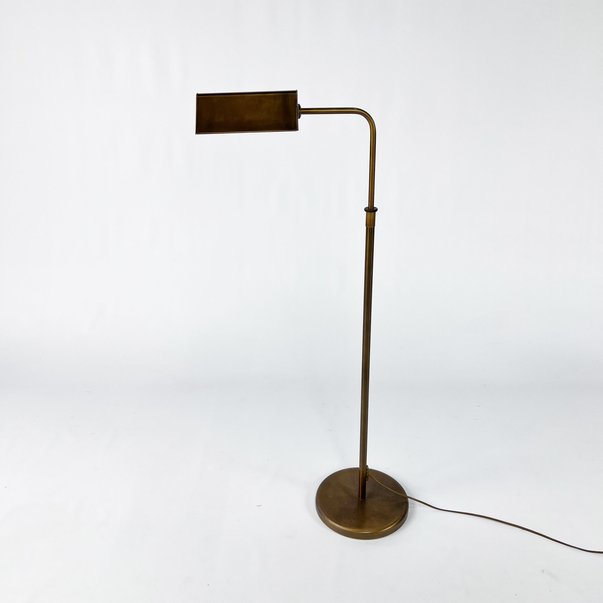 Mid Century Brass and Steel Classical Floorlamp, 1960s
