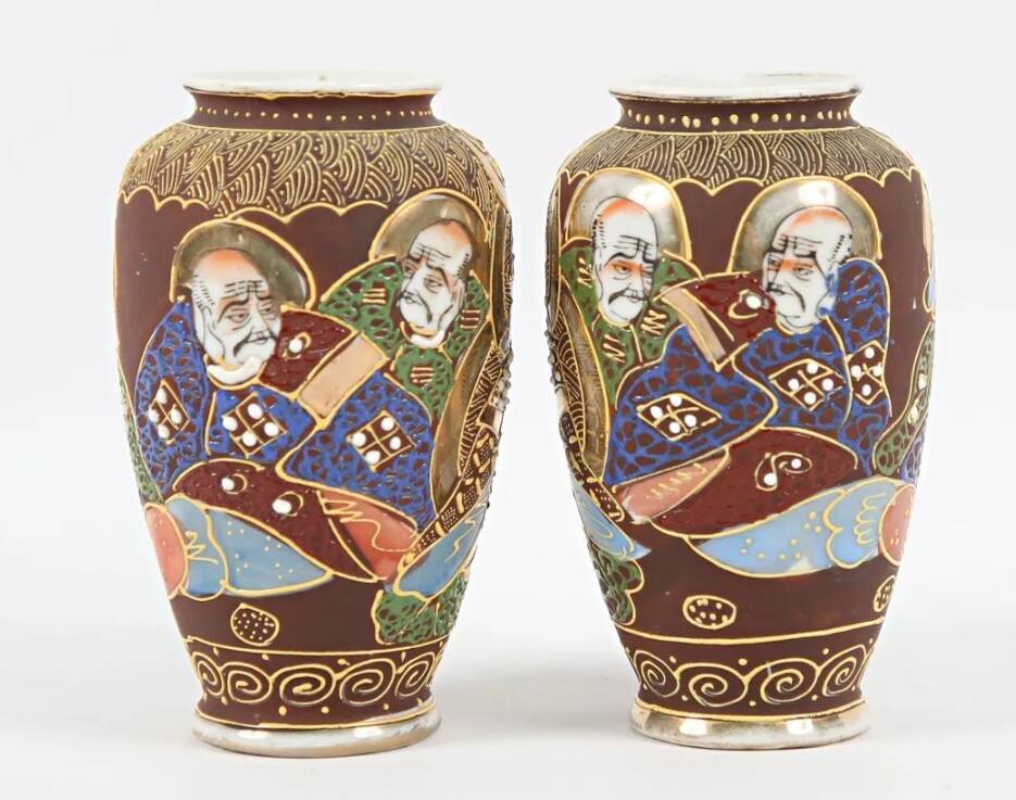Pair of Satsuma vases