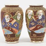 Pair of Satsuma vases