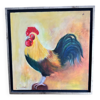 Framed HST painting - The Rooster