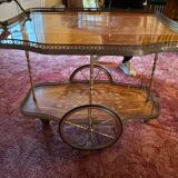 Marquetry serving table