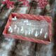 14 antique glass knife rests / ducks