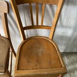 Set of 4 mismatched bistro chairs