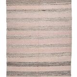 pink brown wool runner rug, Turkish vintage runner kilim  67x293 cm