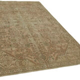 Hand-Knotted Persian One of a Kind 1970s 190 cm x 289 cm Beige Wool Carpet