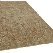 Hand-Knotted Persian One of a Kind 1970s 190 cm x 289 cm Beige Wool Carpet
