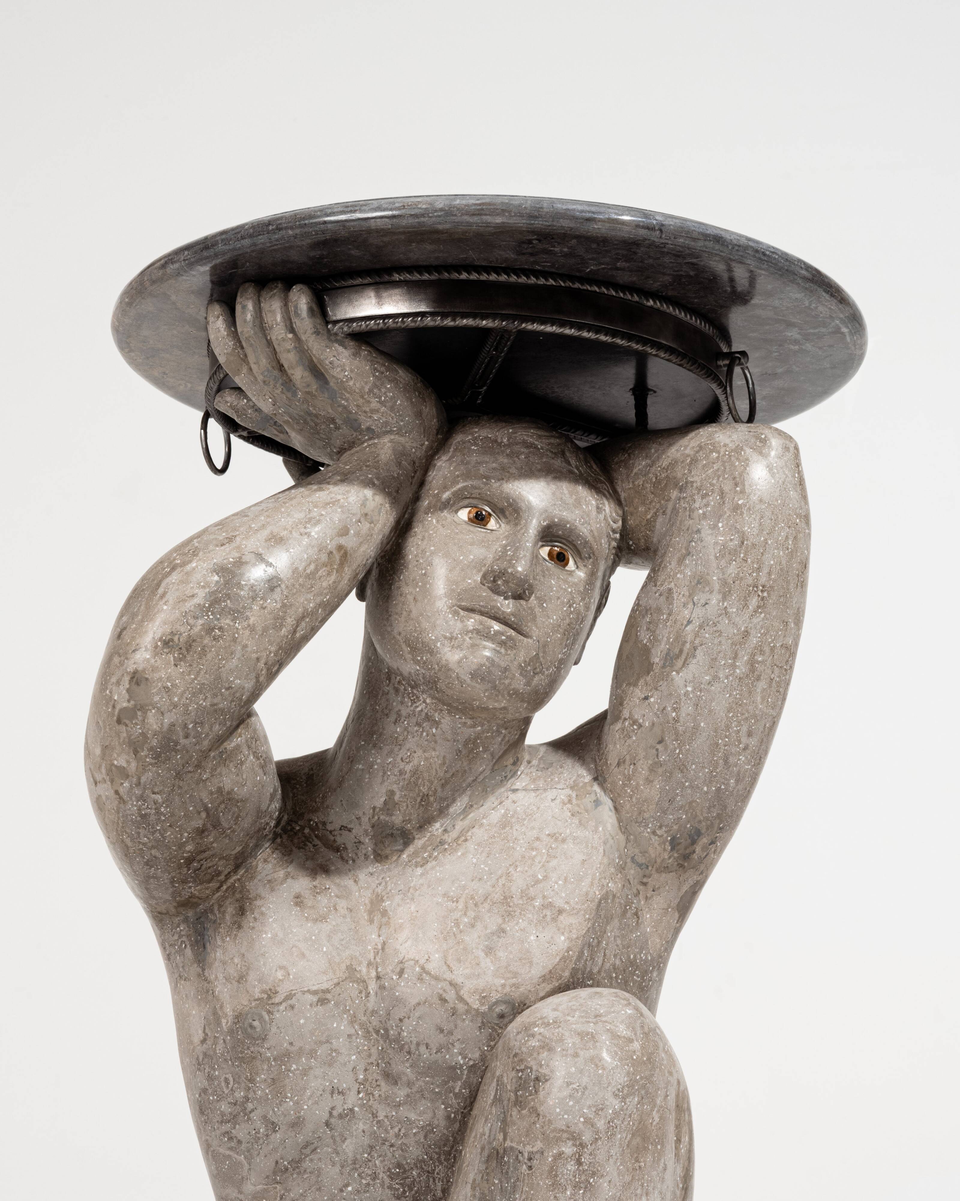 "Kneeling Strength" Pedestal Table