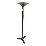 Art Deco floor lamp in wood and chromed metal – 1930s