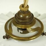 Suspension and rosette in opaline and porcelain